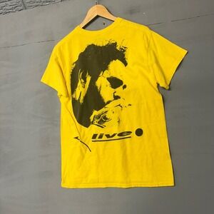 Post Malone Posty Co Live Graphic Tour T-Shirt Mens Medium Yellow Short Sleeve